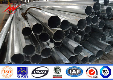 Tiang Transmisi Listrik Tapered Tiang 35FT 3mm Tebal Hot Dip Galvanis