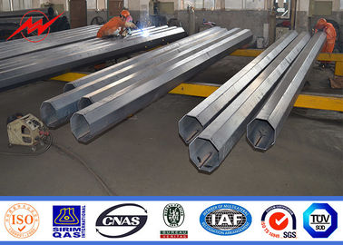 Tiang Transmisi Listrik Tapered Tiang 35FT 3mm Tebal Hot Dip Galvanis