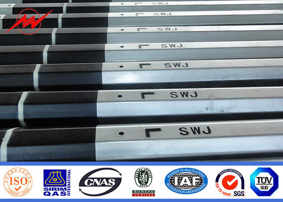Galvanized Electrical Utility Steel Power Pole For 69kv Outside Distribution Line