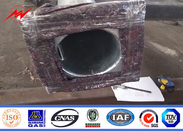 Tiang Lampu Jalan Baja 16m Tiang Tinggi Galvanis Warna Permukaan Hitam