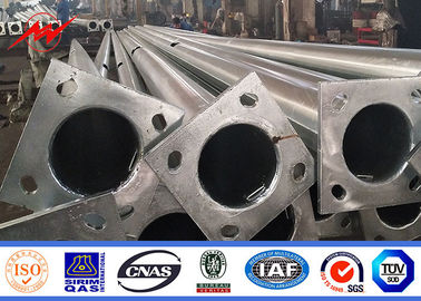 12meter Sertifikat Iso Hot Dip Galvanisasi Tiang Lampu Jalan Lengan Ganda