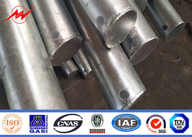 Tiang Lampu Jalan Baja 16m Tiang Tinggi Galvanis Warna Permukaan Hitam