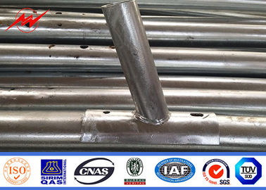 Outdoor Square Galvanized 12m Parking Lot Light Pole Dengan Double Arms