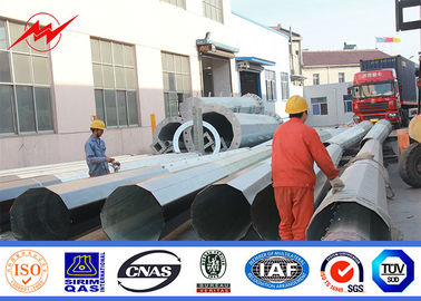 90FT 2 Segmen Tiang Penguburan Baja Listrik Langsung, Tiang Galvanis Monopole