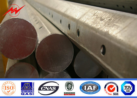 Tiang utilitas Galvanis Listrik 12m 650Dan untuk Proyek Kuat 11kv