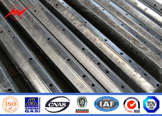 Tiang listrik tenaga panas galvanis 11m Tegangan Tinggi untuk Transmisi Listrik 220kv