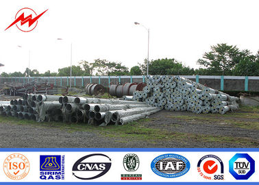 Hot Dip Galvanized Steel Pole, 35ft Q345 Daya Listrik Pole 2.75mm Ketebalan