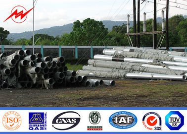 8m 5KN Q345 Galvanisasi Tiang Transmisi Baja Listrik 30 m / S Kecepatan Angin
