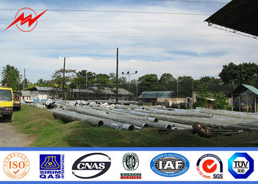 8m 5KN Q345 Galvanisasi Tiang Transmisi Baja Listrik 30 m / S Kecepatan Angin