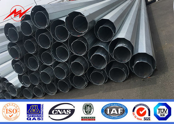 Putaran 10kv ~ 550kv Tiang Tubular Baja Baja Untuk Proyek Jalur Transmisi