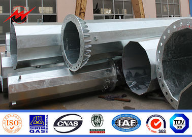 45-100FT Tiang Baja Galvanis Listrik 2000kg Memuat Satu Bagian Desain