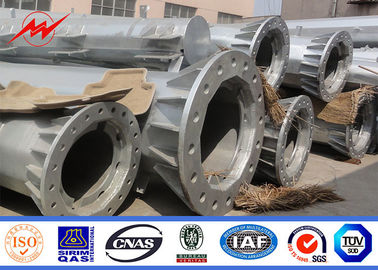 45-100FT Tiang Baja Galvanis Listrik 2000kg Memuat Satu Bagian Desain