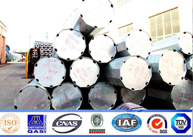 50FT Poligonal Insulator Listrik Tiang Distribusi Tiang Daya Baja Untuk 132KV
