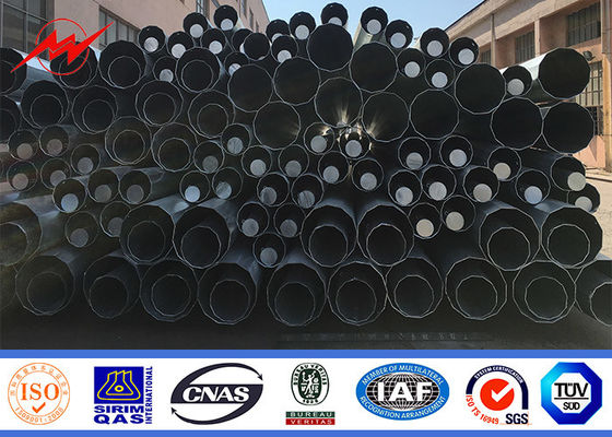 Jalur Transmisi Tiang Utilitas Baja Longitudinal Weld Tiang Mono Oktagonal Galvanis
