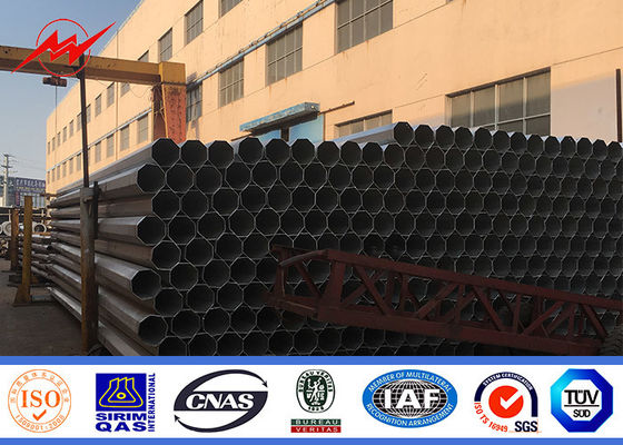 Jalur Transmisi Tiang Utilitas Baja Longitudinal Weld Tiang Mono Oktagonal Galvanis