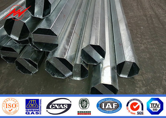 15m 1000kg Breaking Load Steel Tubular Pole 4mm Tebal Untuk Transmisi