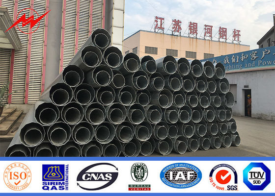 15m 1000kg Breaking Load Steel Tubular Pole 4mm Tebal Untuk Transmisi