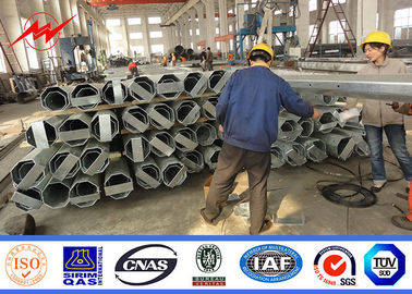 15m 510kg 3,8mm Tebal Tiang Daya Listrik, Tiang Servis Listrik Dengan FRP