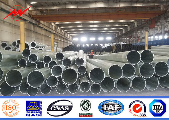 S500MC Melengkung 9M Tiang Lampu Jalan Lipat Galvanis Dengan Ketebalan Minimium 3mm