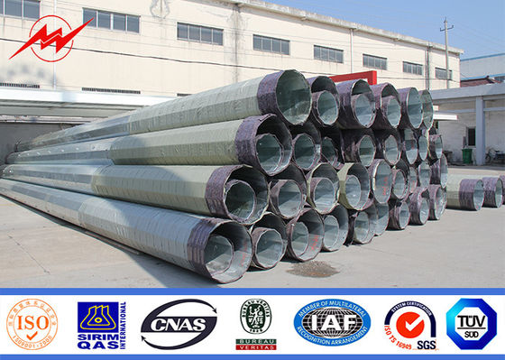 S500MC Melengkung 9M Tiang Lampu Jalan Lipat Galvanis Dengan Ketebalan Minimium 3mm