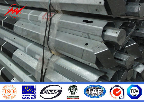 Tiang Utilitas Baja Kolom 15 M Listrik Dengan FRP Dan Marks, Standar Malaysia