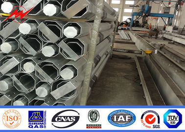 11m 3.8mm 2 Bagian Kolom Transmisi Listrik Tiang Baja Galvanis FRP