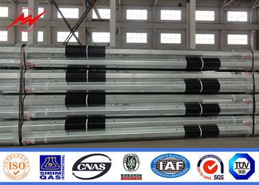 11m 3.8mm 2 Bagian Kolom Transmisi Listrik Tiang Baja Galvanis FRP