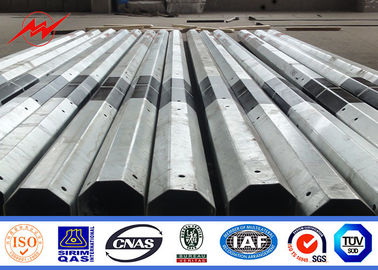 Dua Bagian 3.8mm Logam Tiang Listrik Tradisional Dengan FRP Dan Bitumen