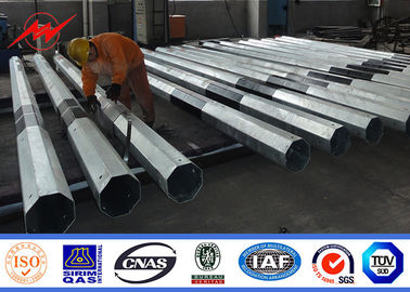 Dua Bagian 3.8mm Logam Tiang Listrik Tradisional Dengan FRP Dan Bitumen
