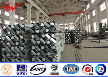 11m 7.2mm 3.8mm 69kv Steel Tubular Pole Untuk Saluran Transmisi