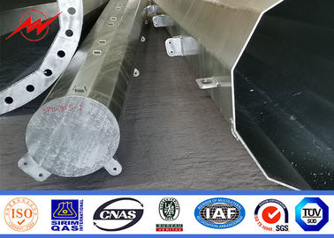 Tiang Baja Galvanis Tradisional Tipe Flange 30,5m, Tiang Transmisi Tenaga Listrik
