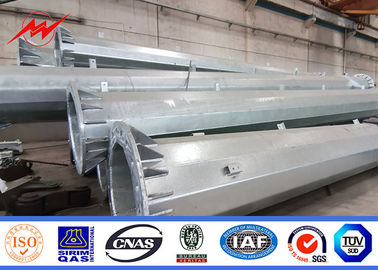 Tiang Baja Galvanis Tradisional Tipe Flange 30,5m, Tiang Transmisi Tenaga Listrik