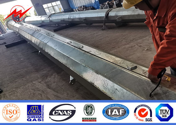 Flange Type Disesuaikan 100 Ft Steel Monopole Untuk Distribusi Komunikasi