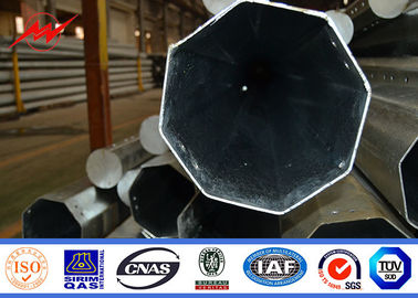 15m Hot Dip Galvanized Steel Tubular Listrik Power Pole Dengan Bahan ASTM A123
