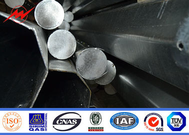 15m Hot Dip Galvanized Steel Tubular Listrik Power Pole Dengan Bahan ASTM A123