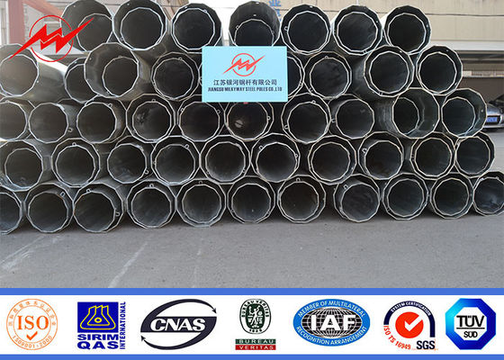 8M 2,5KN Tubular Tubular Power Pole Untuk Proyek Jalur Distribusi Listrik