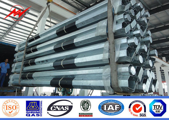 8M 2,5KN Tubular Tubular Power Pole Untuk Proyek Jalur Distribusi Listrik