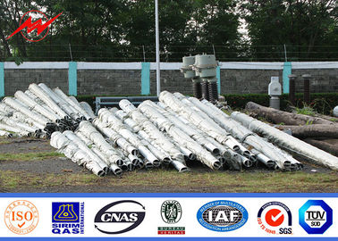 16m 2500dan Galvanisasi Steel Tower Pole 90ft Afrika Transmission Line Metal Post