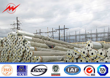Gr 65 11.9m 33kv Tiang Transmisi Daya Tiang Tubular Untuk Proyek Overhead