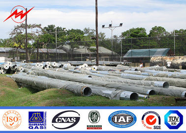 Gr 65 11.9m 33kv Tiang Transmisi Daya Tiang Tubular Untuk Proyek Overhead