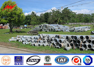 8m Single Arm Hot Dip Galvanized Steel Pole Untuk Pencahayaan Luar Ruangan