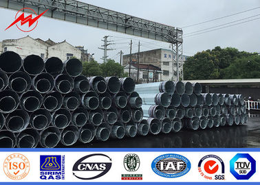 Hot Dip Galvanisasi Utilitas Tiang Listrik 8m 5kn 11.8m Untuk Transmisi