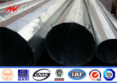 35FT 70FT 90FT Jalur Transimisi Tiang Listrik Baja Galvanis Segi Delapan Dengan Bitumen