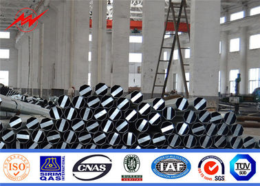 35FT 500kg 750kg Tungku Steel Pole 2,75 / 3mm Tepi Hot Dip Galvanized