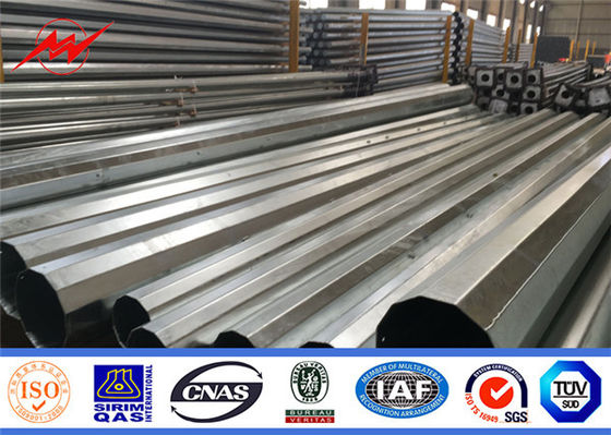 35ft Nea Tubular Steel Pole Hot Dip Galvanized Untuk Proyek Transmisi Daya