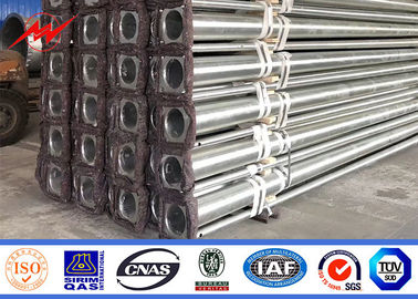 8m 10m 12m Hot Dip Galvanized Steel Power Pole dengan Color Polyester Powder Coating
