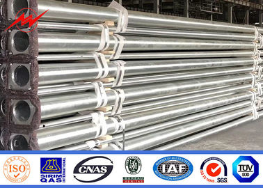 10m 12m White Arched Arm Steel Tiang Lampu Jalan Galvanis Baja Hitam Selesai