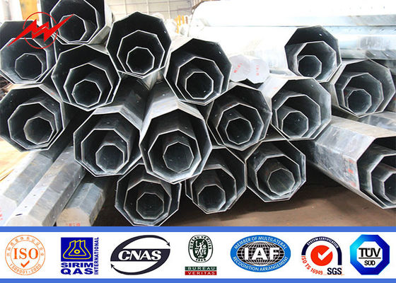 22 M Transmisi Daya Tiang Baja Galvanis Untuk Saluran Distribusi Listrik Luar