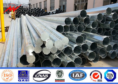 90FT Q460 Transmisi Listrik Galvanized Steel Pole 160km / H 30m / S Kecepatan Angin