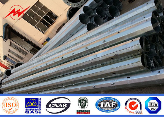 15M Transmisi Line Galvanized Steel Pole Dengan Sertifikat Pihak Ketiga